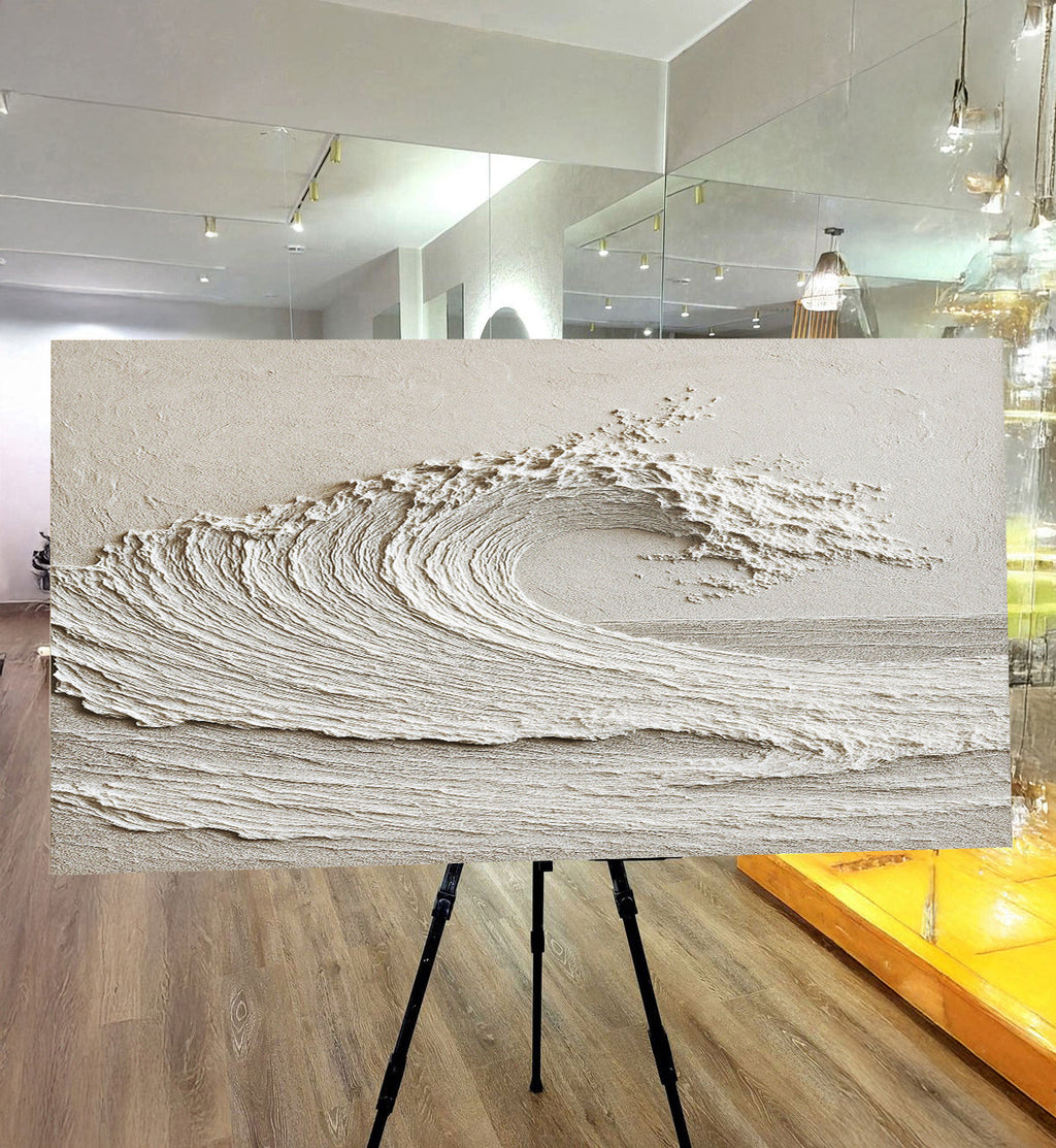 Abstract wave wall art.