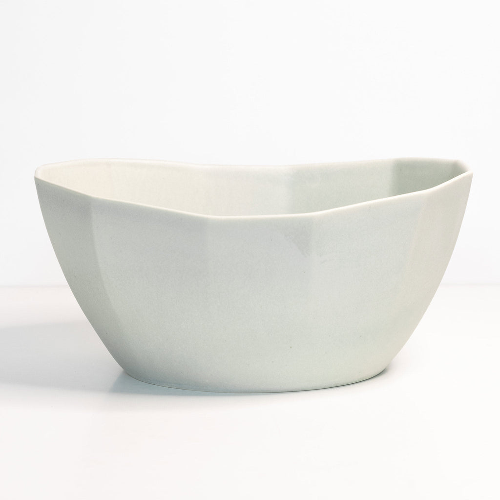 White ceramic bowl on a white background